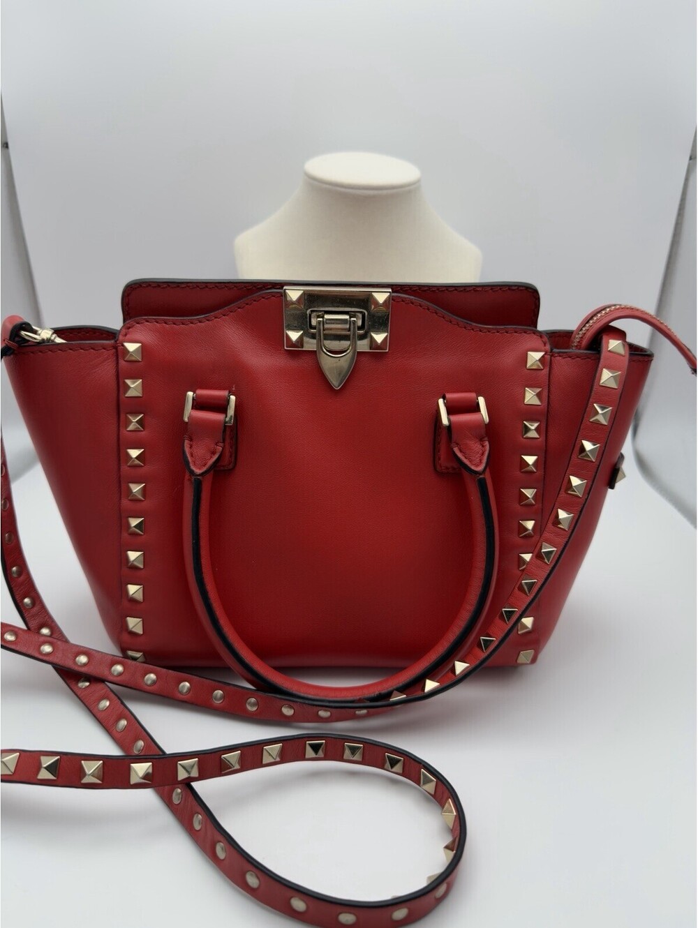 Authentic Valentino Garavani Rockstud Small Leather Shoulder Bag COA Repainted